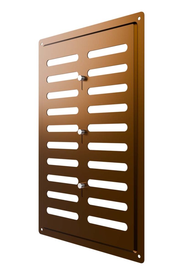 Решетка вентиляционная MER регулируемая 200х300 окрашенная сталь Metallic brown ERA